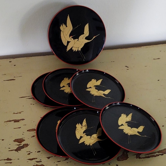 Vintage Other - Vintage Japan Otagiri lacquered coaster Set